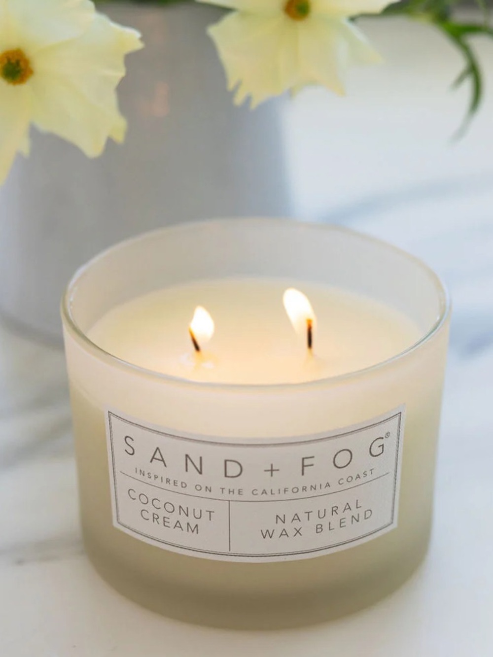 Sand + Fog Coconut Crème Scented Candle — Cream